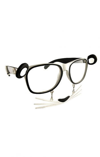 Panda Brille mit Schnurrhaaren