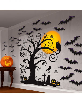 32-teilige Spooky Wand Dekoration