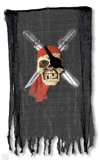 Piraten Totenkopffahne mit gekreuzten Schwertern