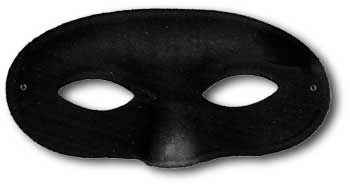 Schwarze Zorro Maske