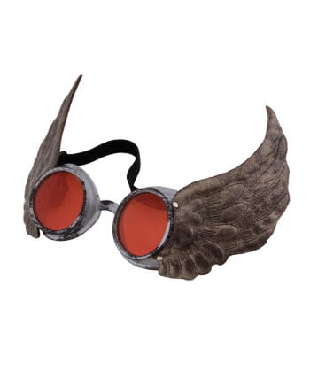 Steamworks Flügel-Pilotenbrille Silber