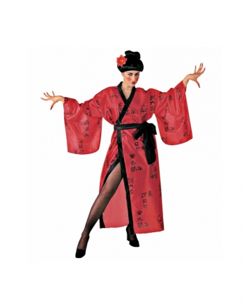 Japanerin Kimono in Rot