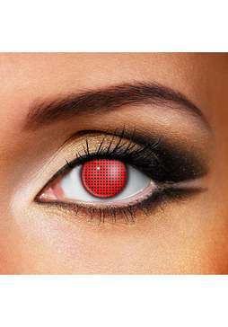 Rote Gitter Kontaktlinsen - Set