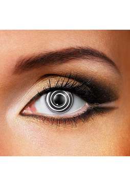 Schwarz-Weie Spirale Kontaktlinsen