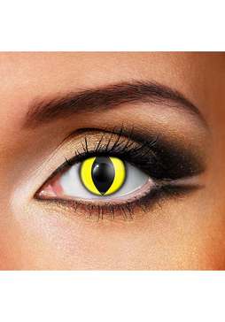 Gelbe Katze Kontaktlinsen - Set