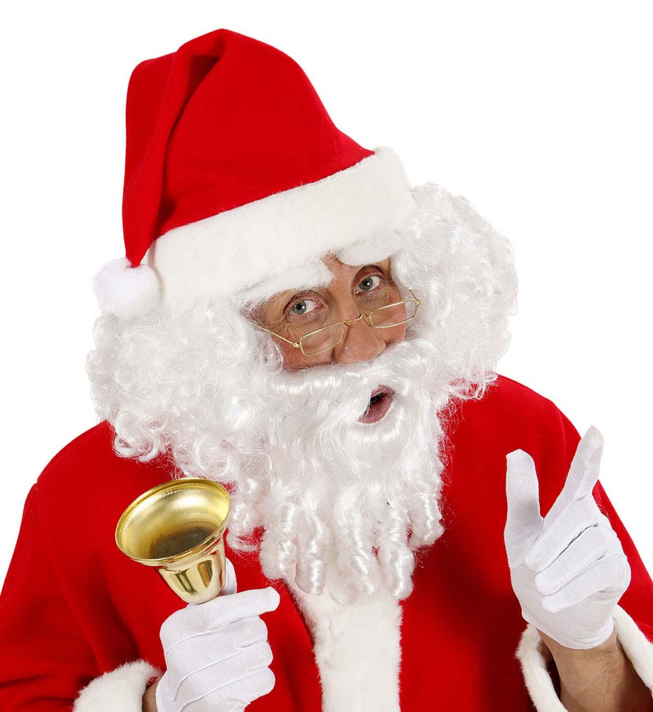 Weihnachtsmann Perücke mit Vollbart und Augenbrauen