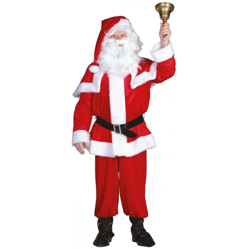 Weihnachtsmann Kostüm Velours Deluxe-Herren 52