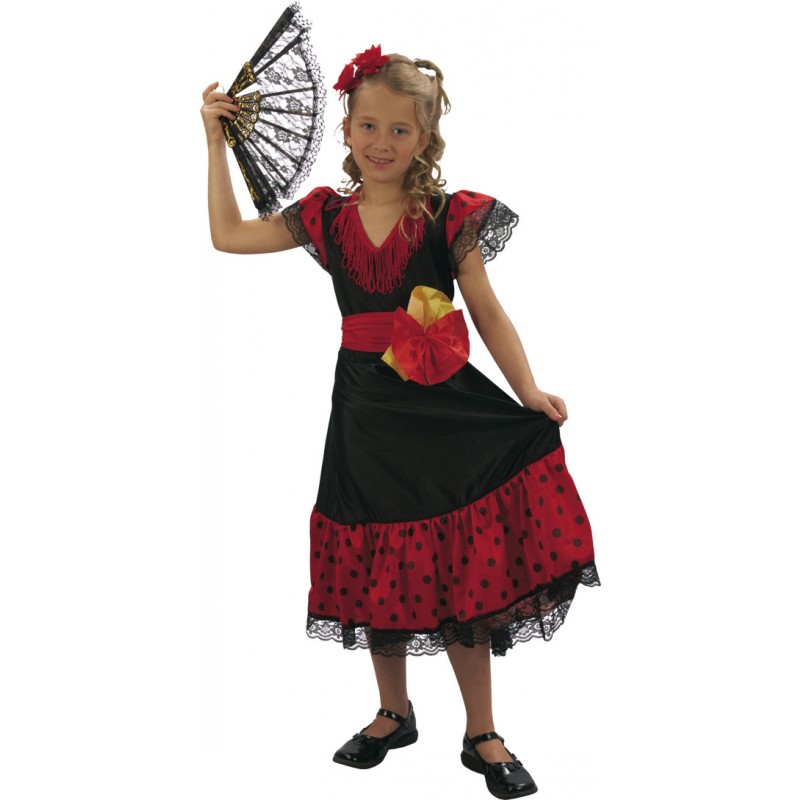 Flamenco Spanierin Kinderkostüm