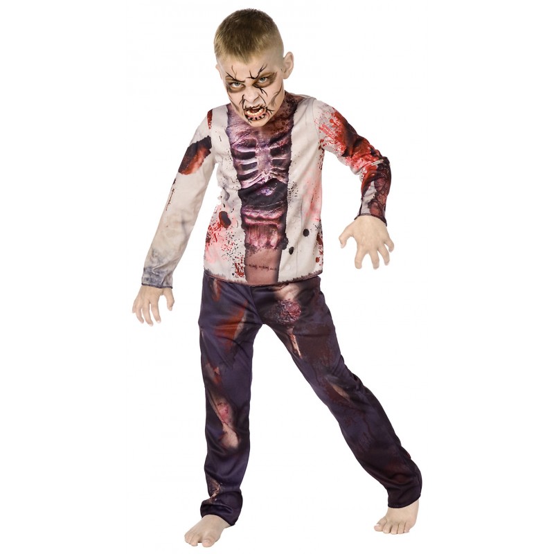 Zombie 3D Kinderkostüm-L
