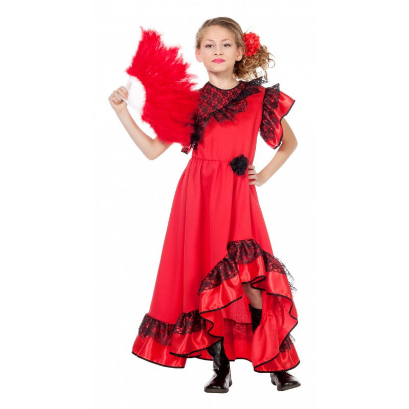 Spanische Flamenco Tänzerin Kinderkostüm