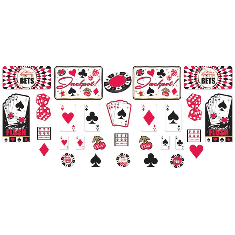 Casino Wanddeko 30er-Set