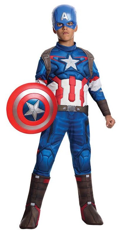 Avengers Captain America Kinderkostüm Deluxe-L