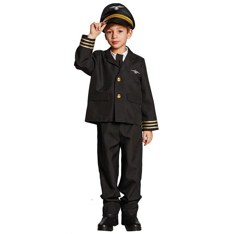 Piloten Uniform Kinderkostüm-Kinder 140