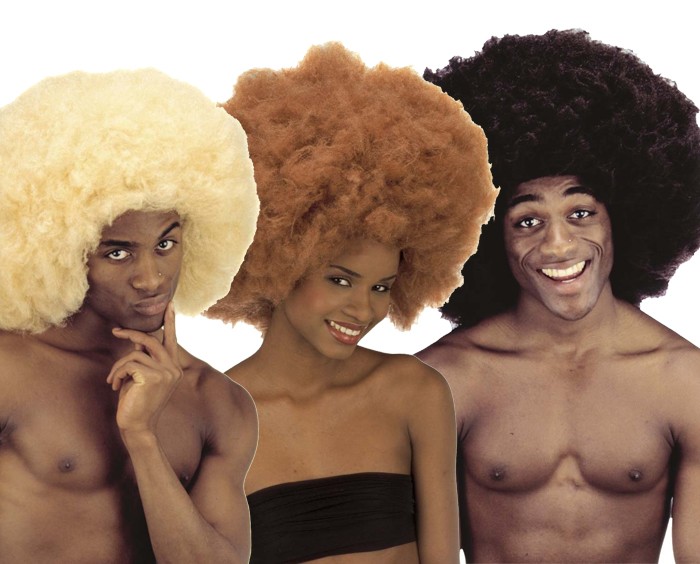 XXL Mega Afro Perücke für Damen und Herren-braun