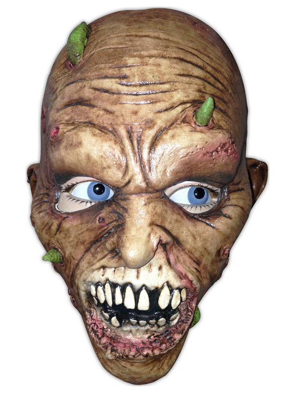 Zombie Maske für Teens Halloween Kostümaccessoire braun-rot