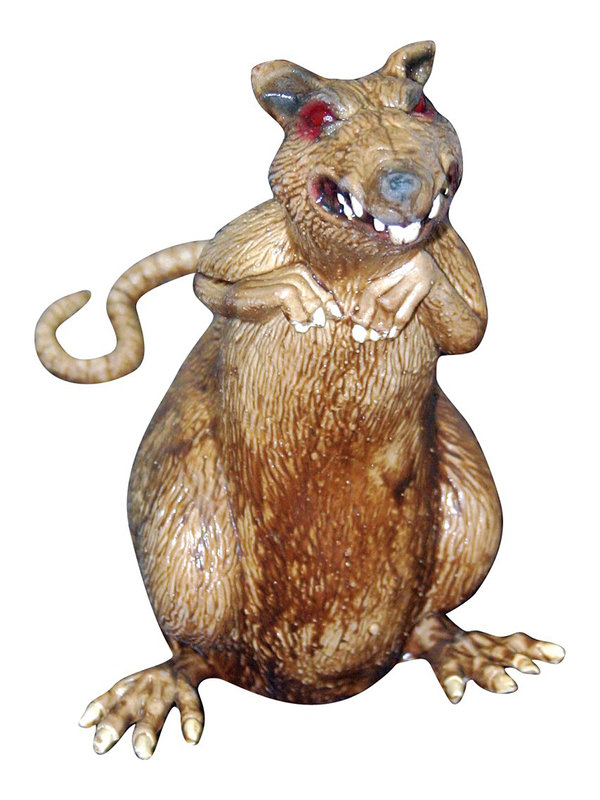 Halloween Dekofigur gruselige Ratte