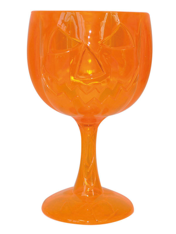 Kürbis-Kelch Halloween-Partydeko orange 18cm