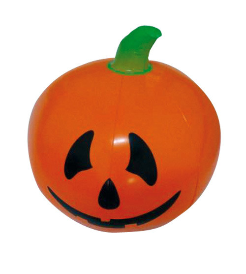 Aufblasbarer Kürbis Halloween Party-Deko orange-schwarz-grün 110cm