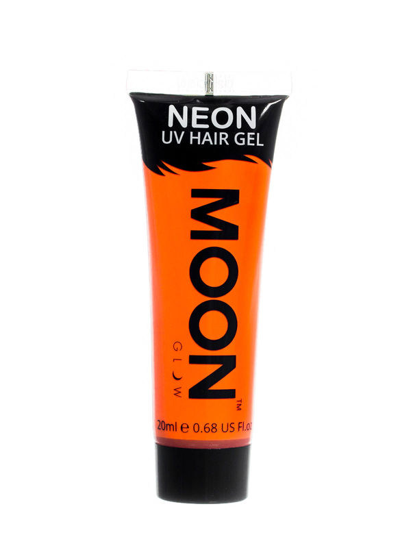Moon Glow - Neon UV Haar-Gel Haarfarbe Bodypainting fluoreszierend intensiv orange 20ml
