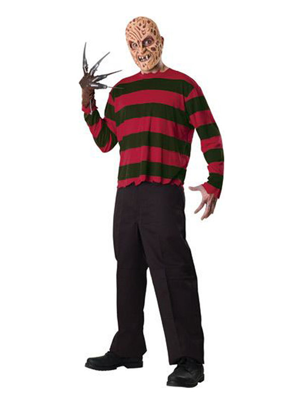 Freddy Krueger Halloweenkostüm Horrorfilm Lizenzware rot-grün