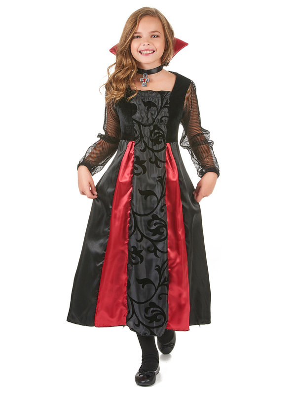 Süsse Vampirin Kinder-Kostüm schwarz-rot