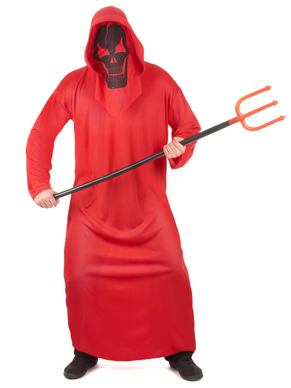Luzifer Totengeist Unisex-Kostüm rot-schwarz