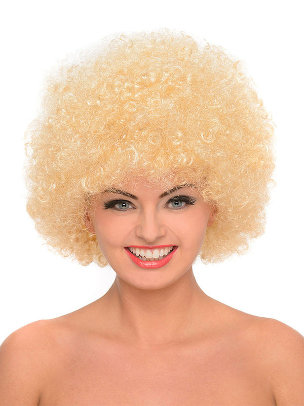 70er-Jahre Afro Perücke Faschingsperücke Unisex blond