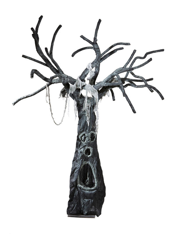 Verwunschener Horror Baum Halloween Deko schwarz-grau 180x200cm