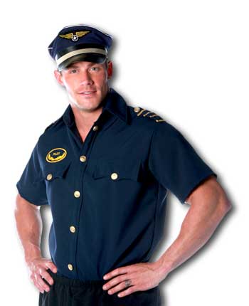 Piloten Shirt Kostüm Gr.L