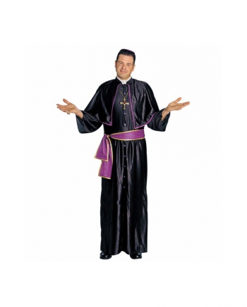 Kardinal Kostüm Schwarz Violett M