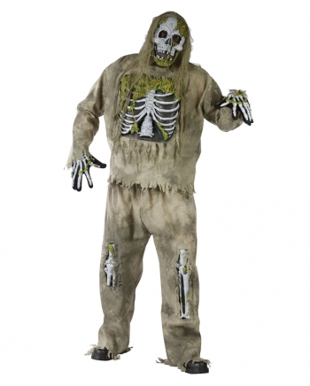 Skelett Zombie 3D Deluxe Kostüm Plus Size