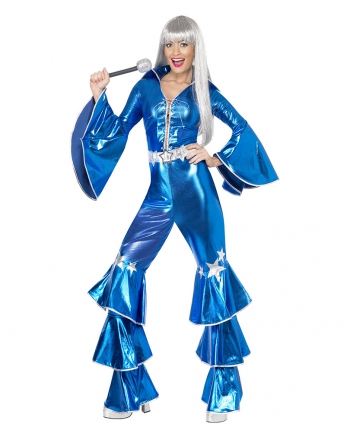 70er Jahre Dancing Queen Kostüm blau