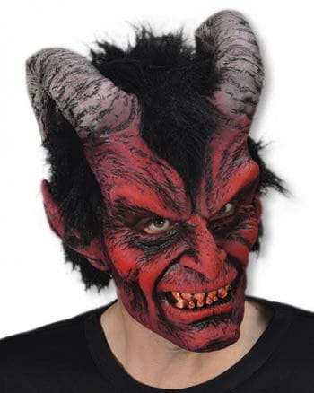 Teufel Maske mit Hörnern rot