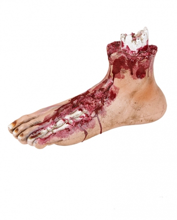 Blutiger Fuß eines Zombies