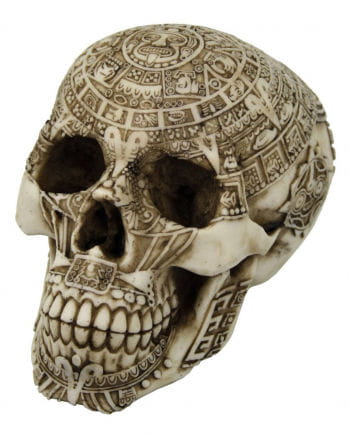 Aztekischer Totenschädel mit Gravur