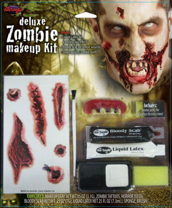 Zombie Make-Up mit Tattoos
