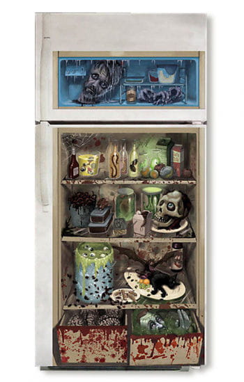 Zombie Kühlschrank Deko