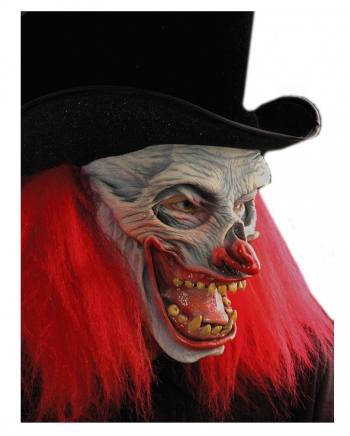Horror Clown Maske mit Hut