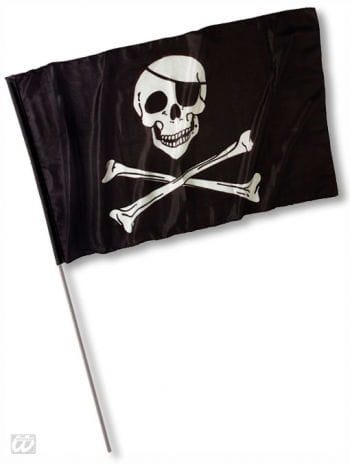 Piratenfahne mit Totenkopf groß