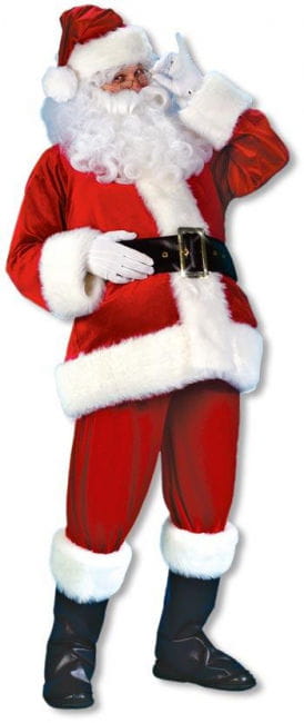 Samt Weihnachtsmann Kostüm DLX