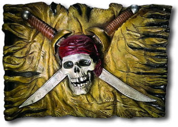 Wandschild Piratenflagge