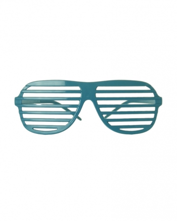Neonblaue Gitter Brille