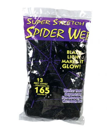Halloween Spinnennetz schwarz 50g