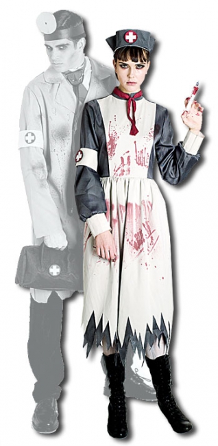 Lazaret Krankenschwester Kostüm Gr. L