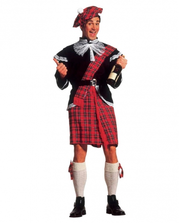 Schottenkostüm mit Kilt & Jacke