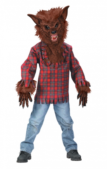 Braunes Werwolf Kostüm für Kinder