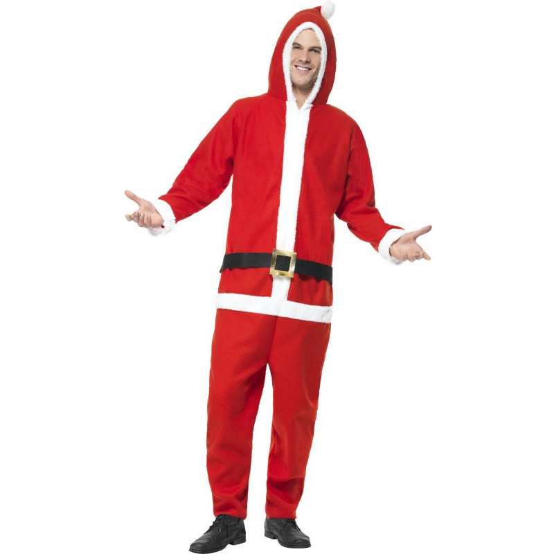 Weihnachtsmann Kostüm mit Kapuze-XL