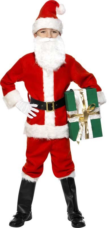 Junior Weihnachtsmann Kostüm Deluxe-M