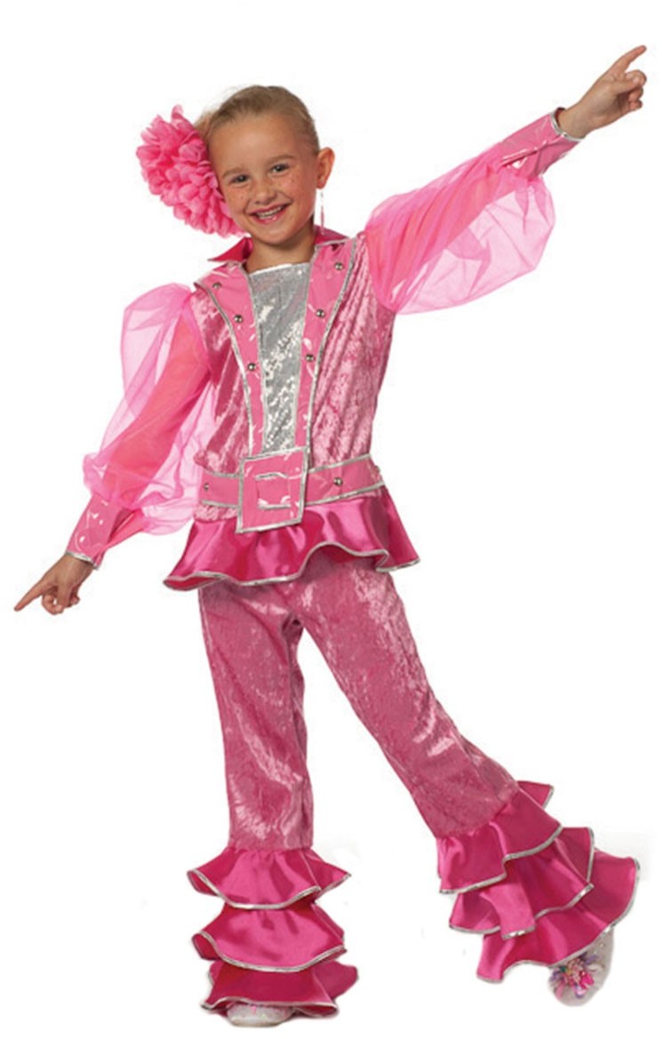 Dancing Queen Kinderkostüm pink-Kinder 128