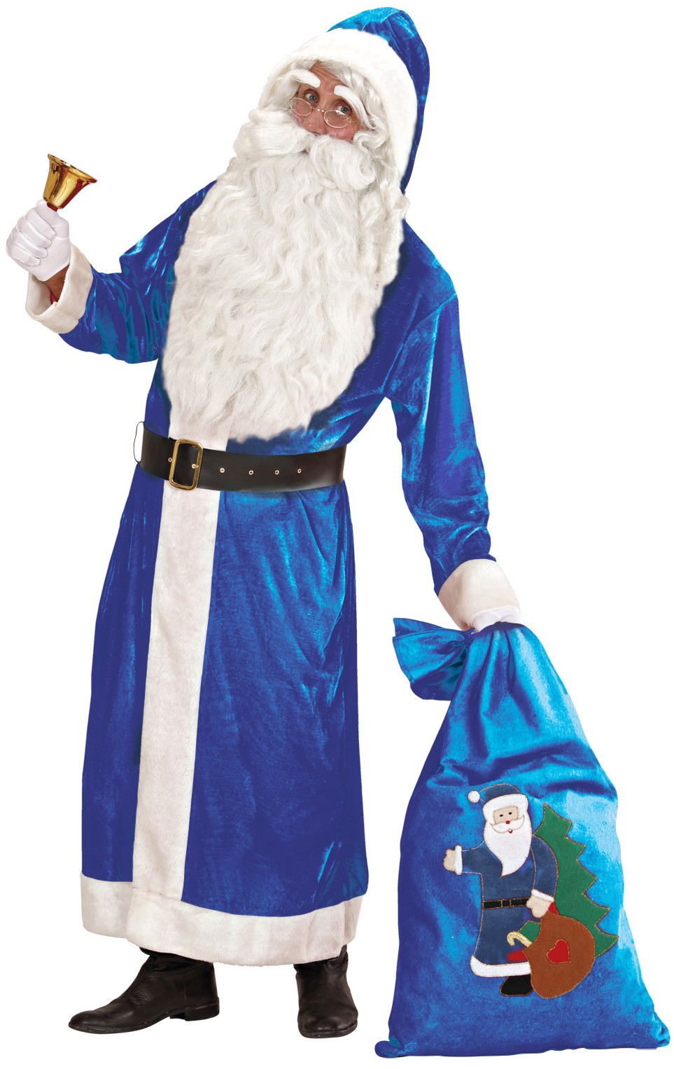 Blaues Weihnachtsmann XL Deluxe Kostüm